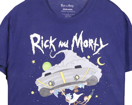 Rick and Morty Space Cruiser Navy Graphic T-Shirt