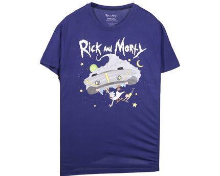 Rick and Morty Space Cruiser Navy Graphic T-Shirt