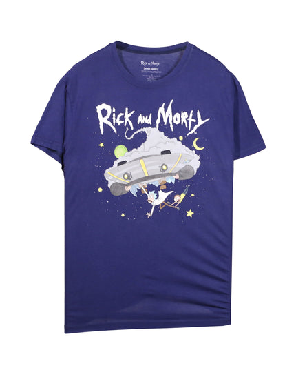 Rick and Morty Space Cruiser Navy Graphic T-Shirt