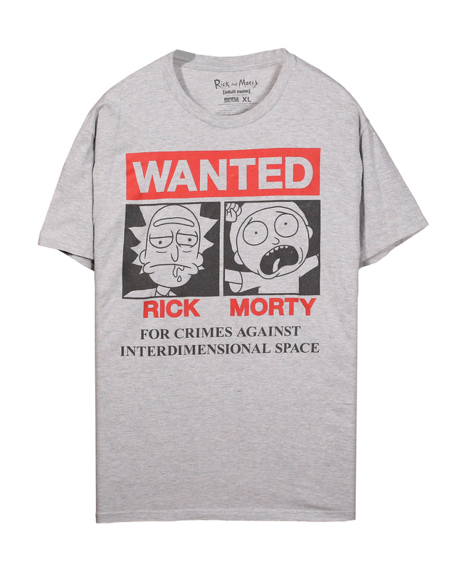 Rick And Morty Print Ad/Poster TV Cartoon Series Show Gray T-Shirt