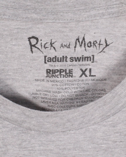 Rick And Morty Print Ad/Poster TV Cartoon Series Show Gray T-Shirt