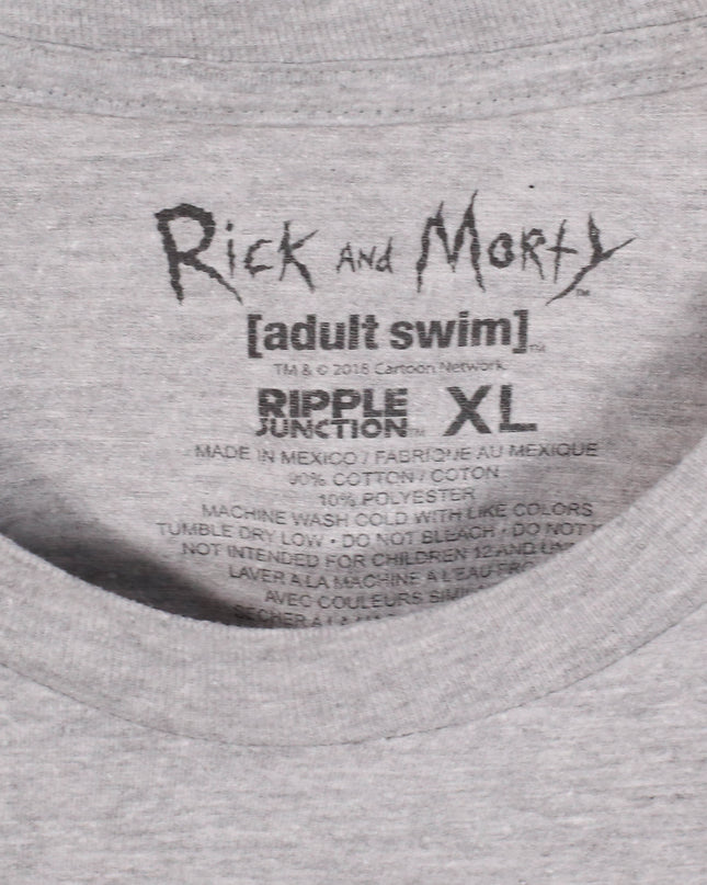 Rick And Morty Print Ad/Poster TV Cartoon Series Show Gray T-Shirt
