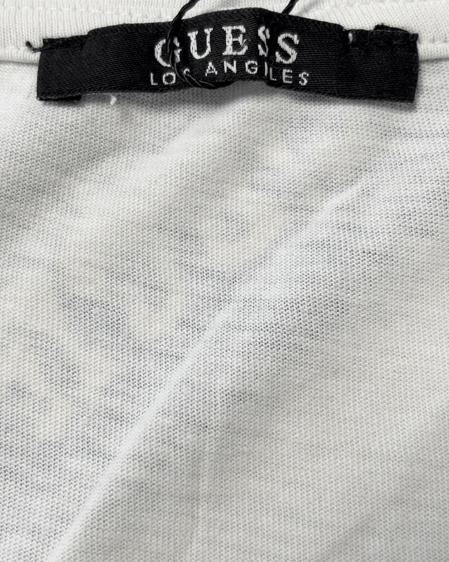 Guess Los Angeles White Logo with Rhinestone Detail T-Shirt