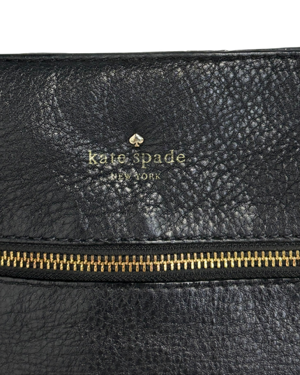 Kate Spade Black Pebbled Leather Convertible with Silver Chain Shoulder Bag