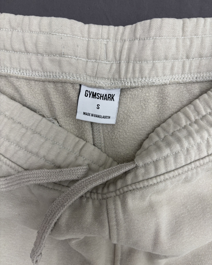 Gymshark Essential Slim-Fit Beige Joggers - S | Waist: 30"
