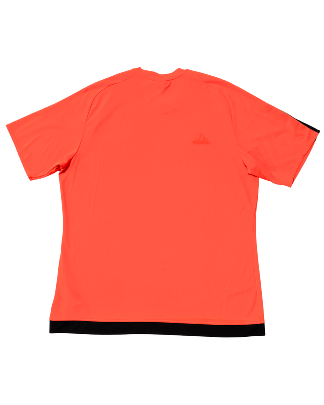 Adidas Climalite Neon Orange & Black 3-Stripes Training T-Shirt