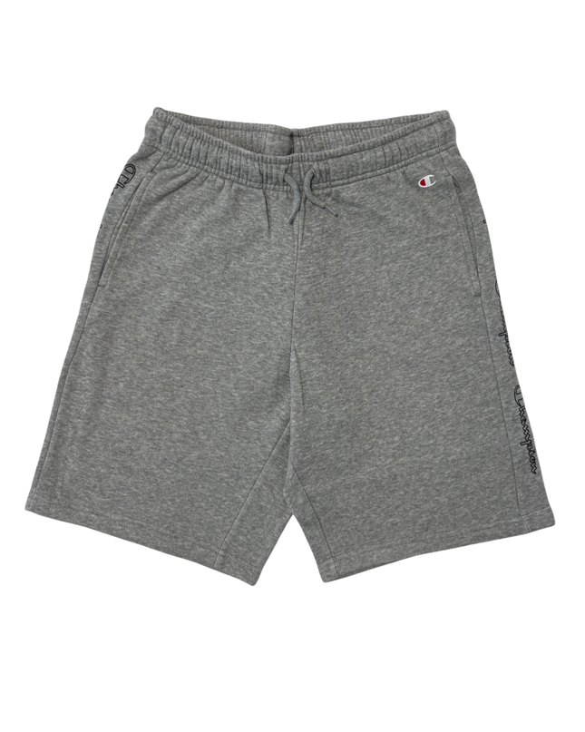 Champion Gray Fleece Logo Tape Athletic Shorts - M | Waist: 28"
