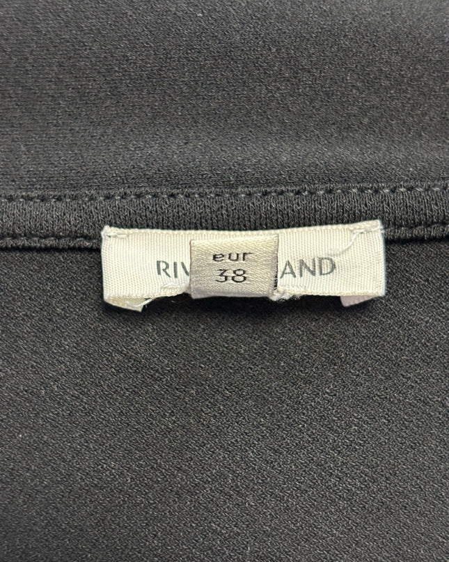 River Island Black V-Neck Belted Tunic Top