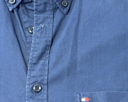 Tommy Hilfiger Navy Blue Long-Sleeve Button-Down Shirt