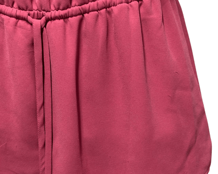 Le Château Rose Pink Wrap V-Neck Peplum Top