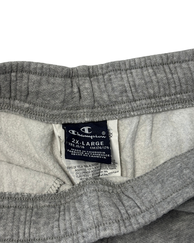 Champion Gray Fleece Logo Tape Athletic Shorts - M | Waist: 28"