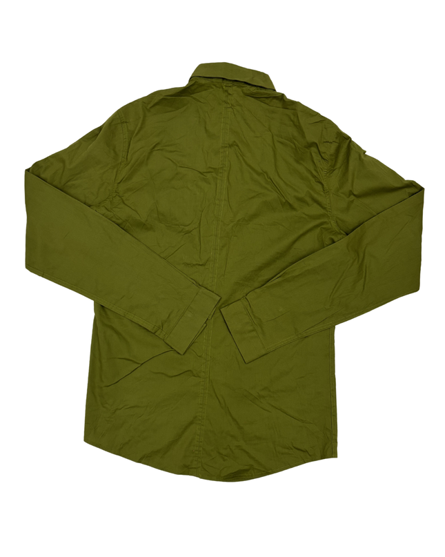 Emporio Armani Olive Green Minimalist Button-Up Shirt - XS
