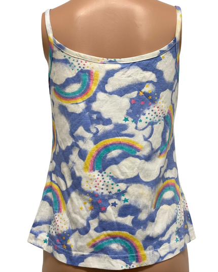 Knit Rainbow Cloud & Star Multicolor Cotton Camisole Top