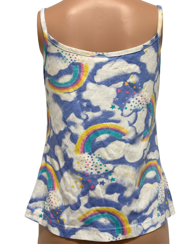 Knit Rainbow Cloud & Star Multicolor Cotton Camisole Top
