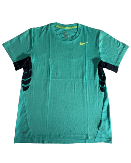 Nike Pro Training Dri-Fit Teal Green Mesh Performance T-Shirt - M