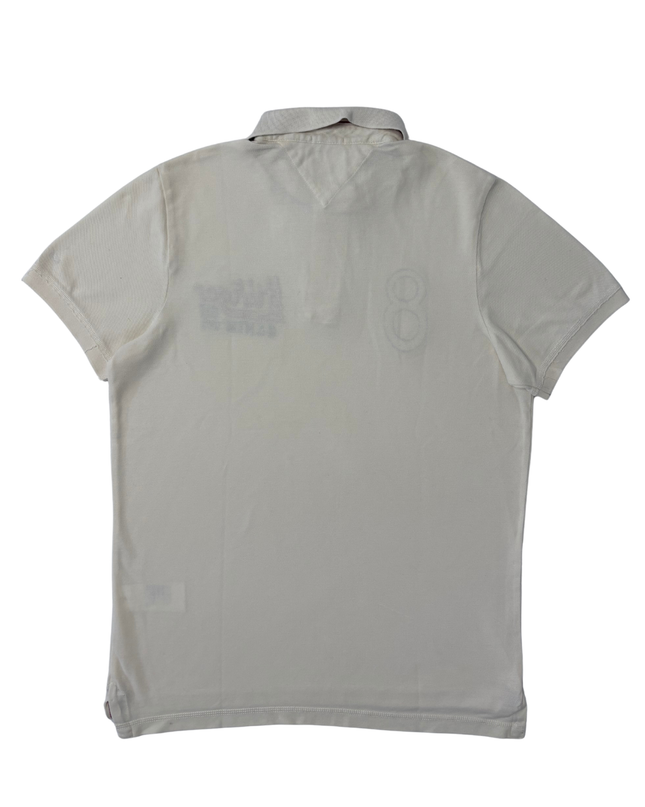 Hilfiger Denim 85 NYC White Embroidered Polo Shirt - S