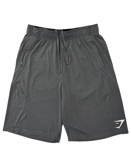 Gymshark Dry Charcoal Gray with Zip Pockets Training Shorts