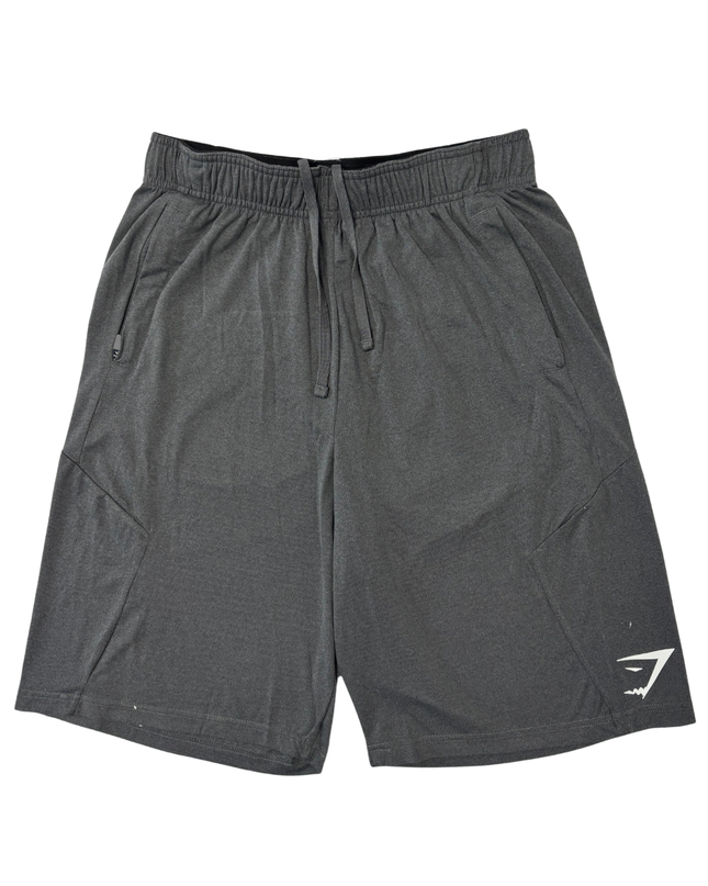 Gymshark Dry Charcoal Gray with Zip Pockets Training Shorts