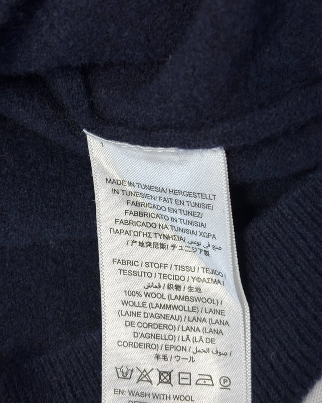 Gant Navy Blue Super Fine Lambswool Crewneck Sweater