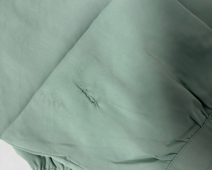 Waad X Fashion Sage Green Button-Up Peplum Blouse - M