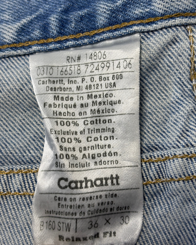 Vinatge Carhartt Relaxed Straight Leg Light Wash Denim Jeans