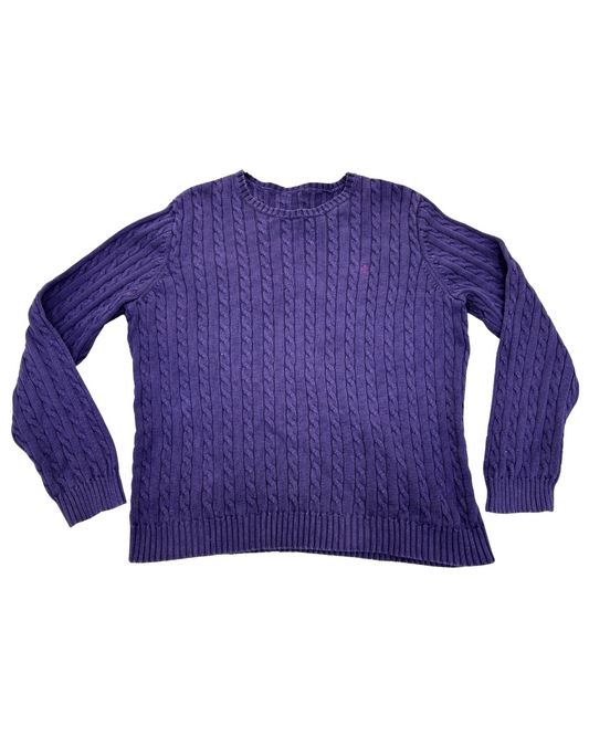 Lauren by Ralph Lauren Cable Knit Purple Sweater - L