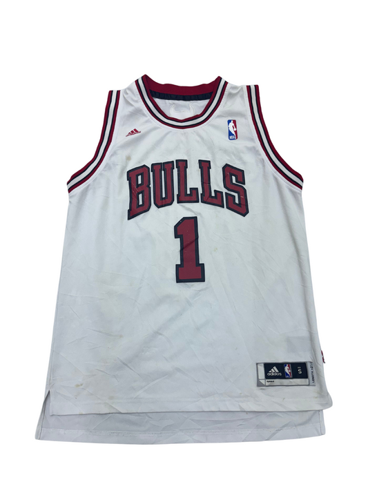 Derrick Rose #1 Chicago Bulls White Adidas NBA Jersey - L