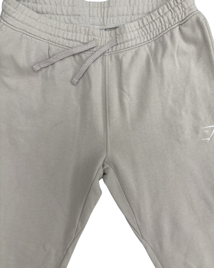 Gymshark Essential Slim-Fit Beige Joggers - S | Waist: 30"