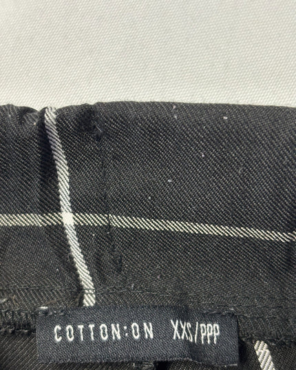Cotton On Black/White Checkered Tapered Pants