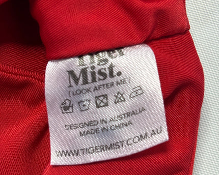 Tiger Mist Vibrant Red Square Neck Bodysuit