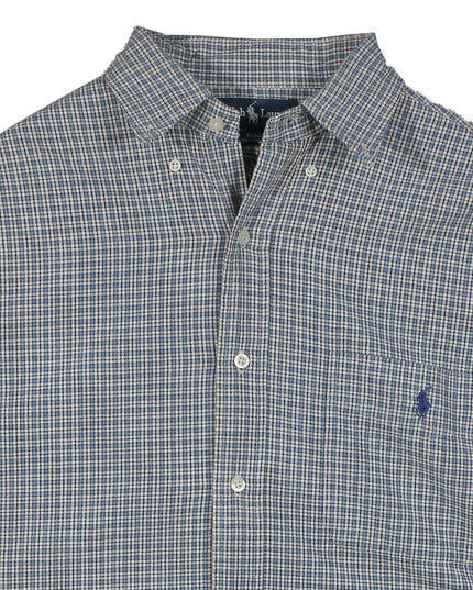 Ralph Lauren Vintage Check Plaid Blake Long Sleeve Cotton Shirt