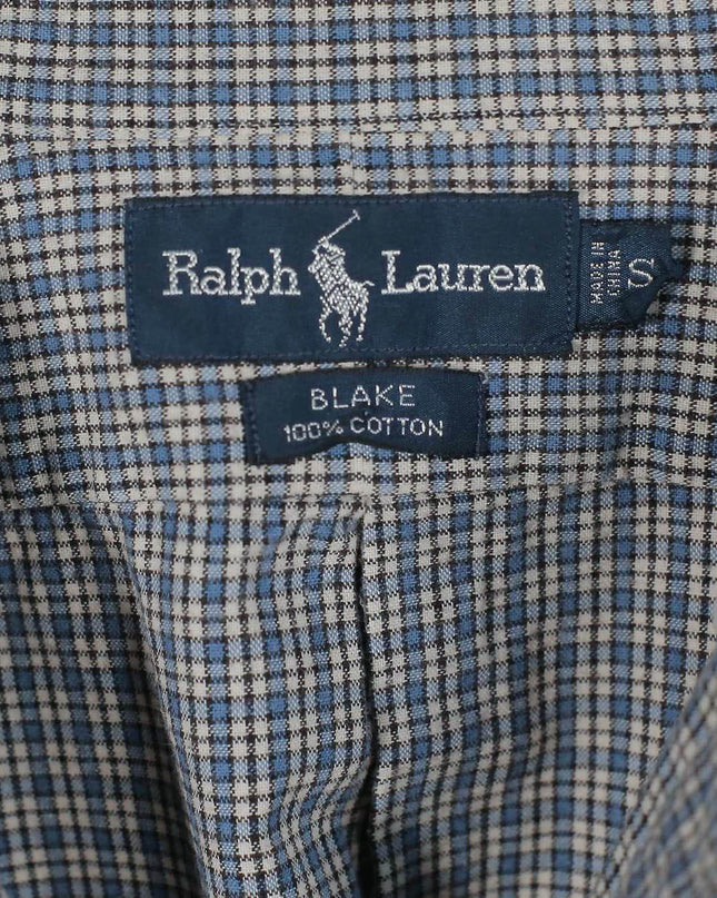 Ralph Lauren Vintage Check Plaid Blake Long Sleeve Cotton Shirt