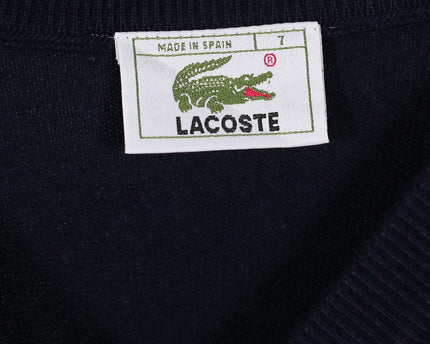 Lacoste Cotton V-Neck Pullover Blue Sweater