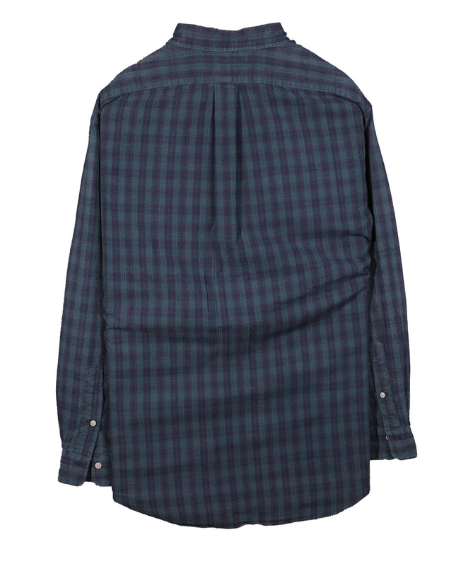 Ralph Lauren Mens Long Sleeve Plaid Button Up Green-Blue Shirt