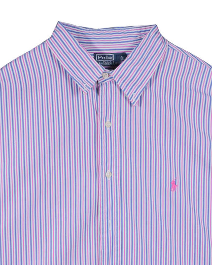 Ralph Lauren Cotton Striped Long Sleeve Purple Shirt