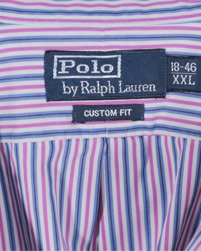 Ralph Lauren Cotton Striped Long Sleeve Purple Shirt