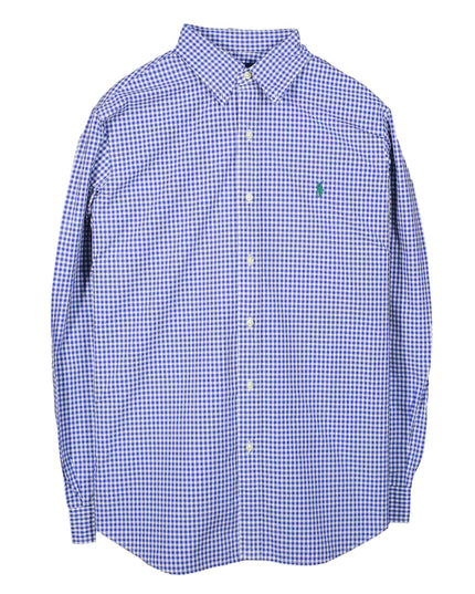Ralph Lauren Checked Button Up Blue Shirt