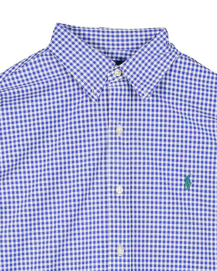Ralph Lauren Checked Button Up Blue Shirt
