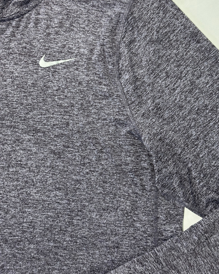 Nike Dri-FIT Heather Gray Running Quarter-Zip Pullover