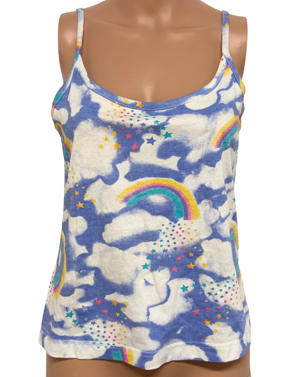 Knit Rainbow Cloud & Star Multicolor Cotton Camisole Top