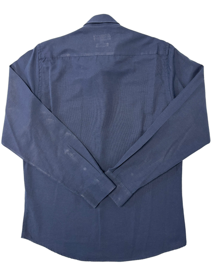 U.S.P.A Navy Blue Slim Fit Long Sleeve Button-Down Shirt