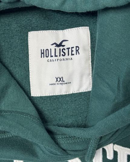 Hollister California Forest Green Embroidered Logo Hoodie