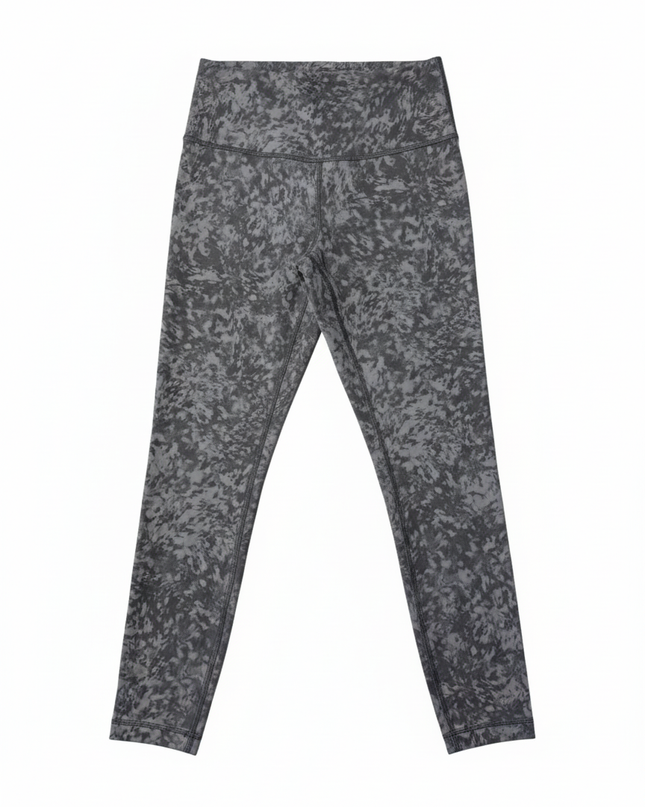 Lululemon Gray Patterned High-Rise Athletic Leggings