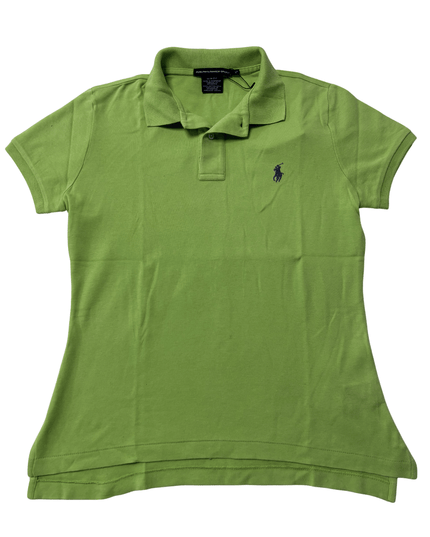 Ralph Lauren Short Slim Fit Lime Green Pique Polo Shirt