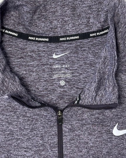 Nike Dri-FIT Heather Gray Running Quarter-Zip Pullover