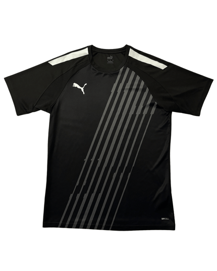 Puma DryCELL Performance Training Black with Grey Graphic Stripes T-Shirt
