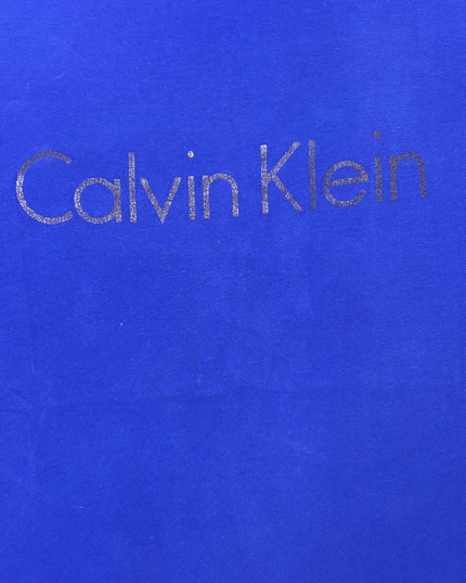 Calvin Klein Bold Logo Royal Blue Cotton T-Shirt- L