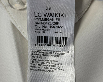 LC Waikiki Classic White Tapered Dress Trousers