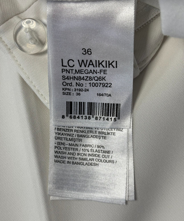 LC Waikiki Classic White Tapered Dress Trousers