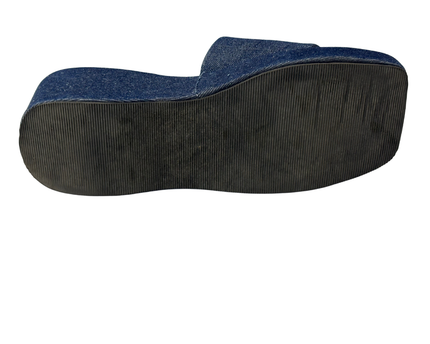 Cloud Blue Denim Platform Sandals